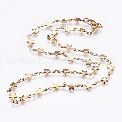 304 Stainless Steel Chain Necklaces US-STAS-P164-27G-1