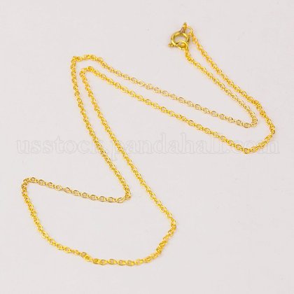 Brass Chain Necklaces.CHS034Y-G/CHS034Y-B US-NJEW-ph00380-02-1