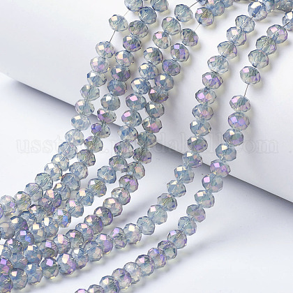 Electroplate Glass Beads Strands US-EGLA-A034-J10mm-G01-1