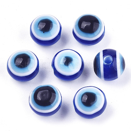 Evil Eye Resin Beads US-RESI-R140-8mm-01-1