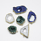 Plated Natural Druzy Agate Links connectors US-G-R435-29-1