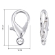 Zinc Alloy Lobster Claw Clasps US-E107-S-3