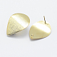 Brass Drawbench Stud Earring Findings US-KK-F728-15G-NF-2