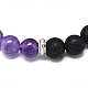 Natural Amethyst Beads Stretch Bracelets US-BJEW-R309-02-A03-2