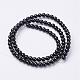 Natural Black Onyx Round Beads Strands US-GSR4mmC097-3