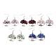 Natural Gemstone Dangle Earrings US-EJEW-JE02475-1