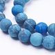 Dyed Natural Map Stone/Picasso Stone/Picasso Jasper Beads Strands US-G-F520-52-8mm-3