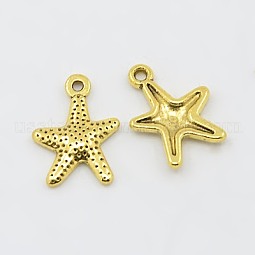 Tibetan Style Alloy Starfish/Sea Stars Charms US-GLF0463Y-NF