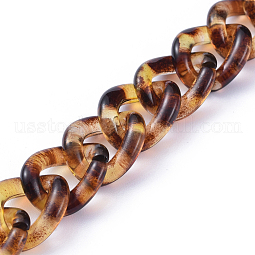 Handmade Transparent Acrylic Curb Chains US-AJEW-JB00599