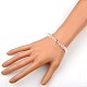 Glass Rondelle Bead Stretch Bracelets US-BJEW-JB01551-04-3