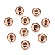 Brass Micro Pave Cubic Zirconia Beads US-ZIRC-F001-121RG-2