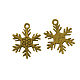 6pcs/set Tibetan Style Christmas Snowflake Pendants US-TIBEP-X0119-AG-2