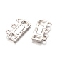 Alloy Magnetic Clasps with Loops US-PALLOY-Q328-06P-2