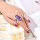Great Valentines Gifts Natural & Synthetic Mixed Stone Rings US-RJEW-C094-M-4