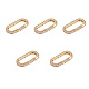 Brass Micro Pave Clear Cubic Zirconia Spring Gate Rings US-ZIRC-E164-06G-2