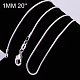 Brass Round Snake Chain Fine Necklaces US-NJEW-BB10854-20-1