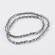 Rondelle Electroplate Non-magnetic Synthetic Hematite Beads Strands US-G-L436-01B-2