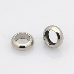 Ring 304 Stainless Steel Spacer Beads US-STAS-N020-11-6mm