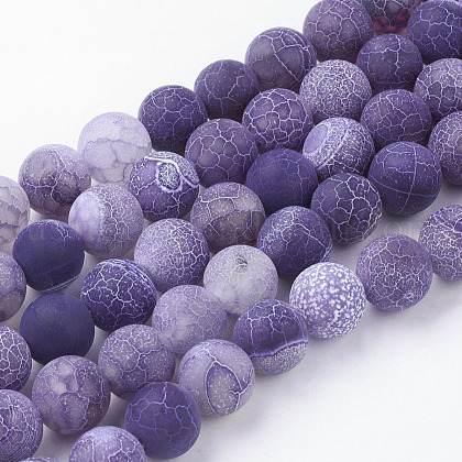 Natural Crackle Agate Beads Strands US-G-G055-10mm-8-1