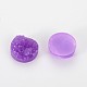 Brass Ear Studs Settings and Druzy Resin Cabochons US-DIY-X0211-4