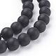 Synthetic Black Stone Beads Strands US-G508-2-3