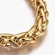 Ion Plating(IP) 304 Stainless Steel Wheat Chain Bracelets US-BJEW-L634-12G-2