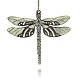 Vintage Dragonfly Pendant Necklace Findings US-ENAM-M001-16-1