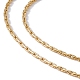 201 Stainless Steel Boston Link Chain Necklace for Men Women US-NJEW-P268-A31-2X5-2