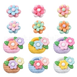 20Pcs Opaque Resin Decoden Cabochons US-RESI-CJ0003-86