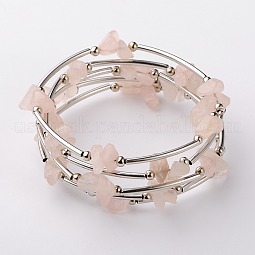 Gemstone Chip Warp Bracelets US-BJEW-JB01517-01
