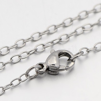 304 Stainless Steel Cable Chain Necklaces US-STAS-O053-06P-1