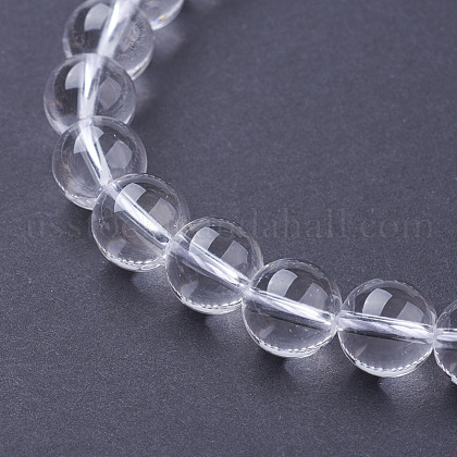 Natural Quartz Crystal Beads Strands&nbsp;US-G-C175-8mm-2-3