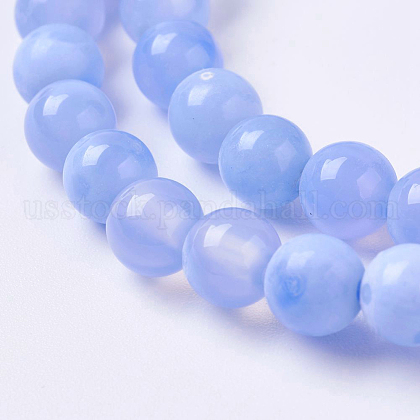 Natural Dyed & Heated Agate Bead Strands&nbsp;US-G-P277-01-6mm-3