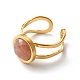 Natural Mixed Gemstone Cuff Ring US-RJEW-JR00365-5