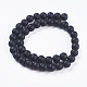 Synthetic Black Stone Bead Strands US-G-R345-10mm-38-1-2
