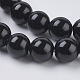 Synthetic Black Stone Beads Strands US-G-G621-10mm-14-3