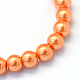Baking Painted Pearlized Glass Pearl Round Bead Strands US-HY-Q003-4mm-36-2