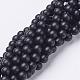 Natural Black Agate Beads Strands US-G-D543-6mm-1
