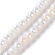 Electroplate Opaque Solid Color Glass Beads Strands US-GLAA-E036-10E-1