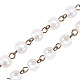 Handmade Glass Pearl Beads Chains US-AJEW-PH00489-02-4