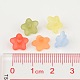 Mixed Color Frosted Transparent Acrylic Flower Beads US-X-M-PL554-4