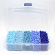 1 Box Blue 6/0 Glass Seed Beads US-SEED-X0024-B-1