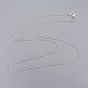 Brass Round Snake Chain Fine Necklaces US-NJEW-BB10854-24-1