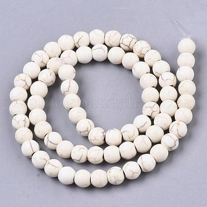 Synthetic Magnesite Beads Strands&nbsp;US-TURQ-S192-6mm-1-2