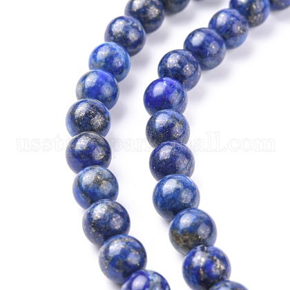 Natural Lapis Lazuli Beads Strands&nbsp;US-G-G099-8mm-7-2