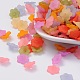 Mixed Color Transparent Frosted Acrylic Flower Bead Caps US-X-PL561M-1