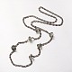 Black Tone Iron Lumachina Chains Necklaces US-NJEW-J023-11-1
