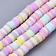 Handmade Polymer Clay Beads Strands US-CLAY-R089-6mm-087-1