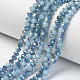 Electroplate Glass Beads Strands US-EGLA-A034-J8mm-I02-1