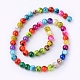 Spray Painted Glass Beads Strands US-DGLA-MSMC001-14-2
